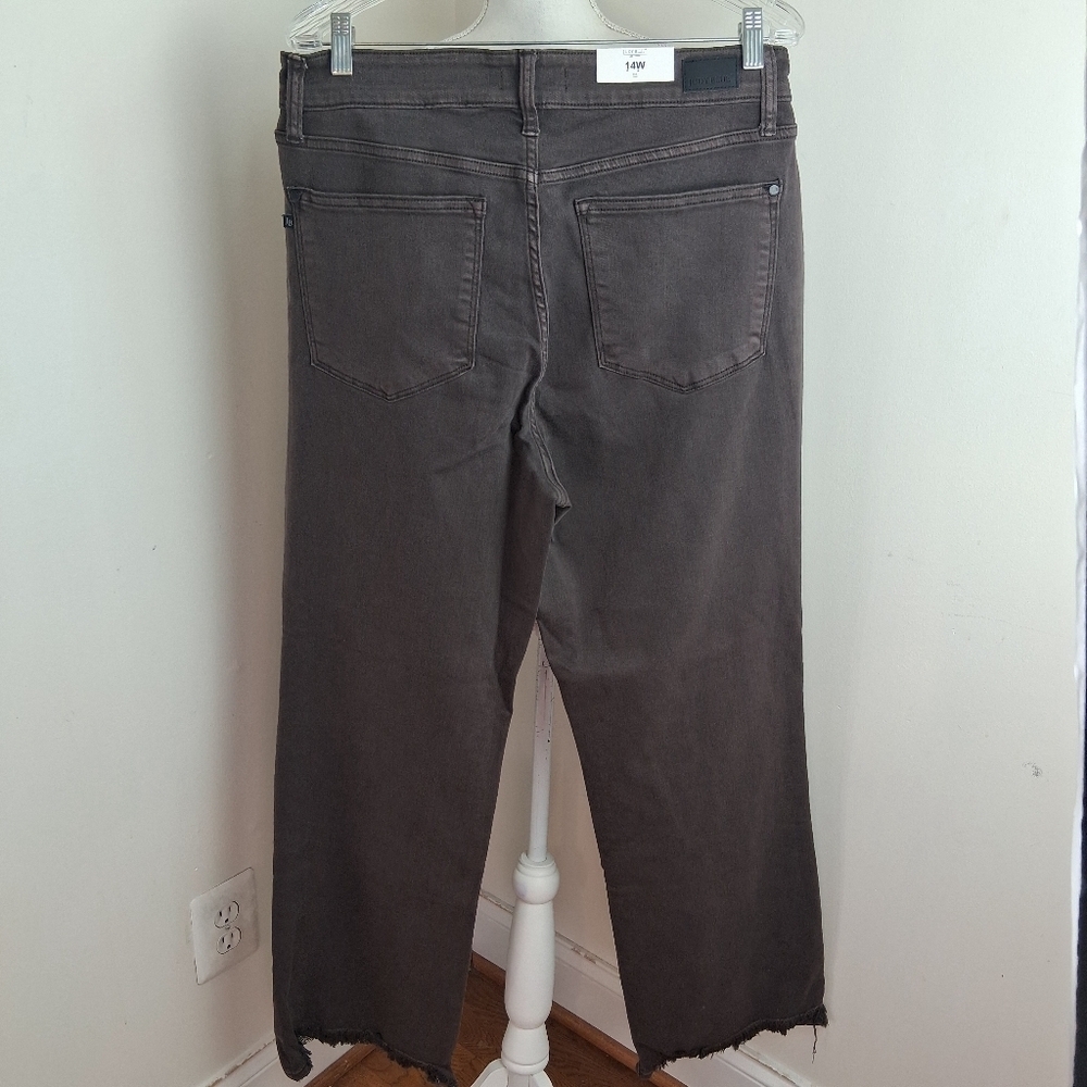 Nwt Judy Blue Frayed Hem 90s High Waisted Straight Jeans Jb82531 Women’s Sz 14w — image 7 of 8